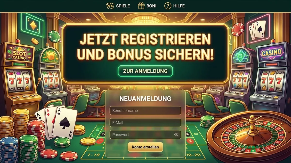 Registrierung mit Bonus